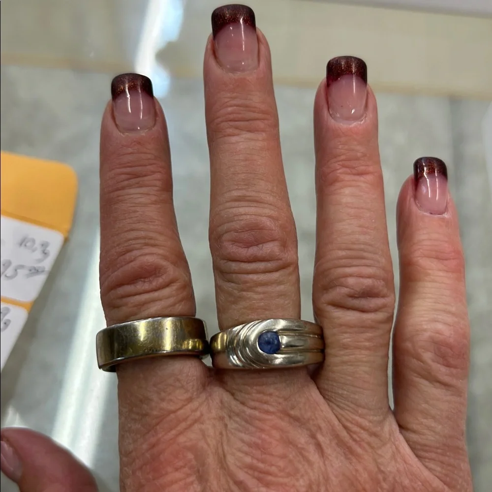 483619 14k wg sapphire ring 10.9g - Picture 2 of 2